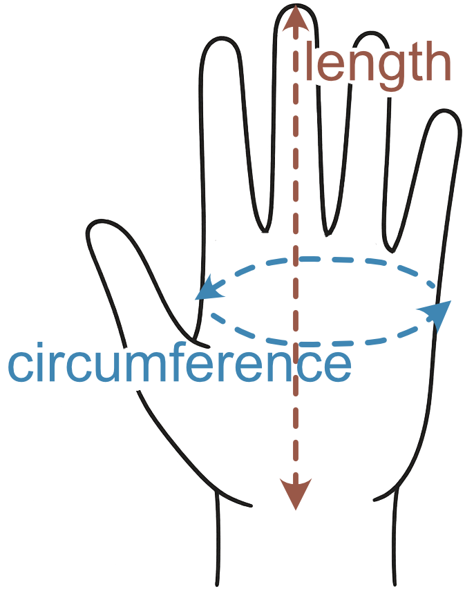 Hand measurement illustration